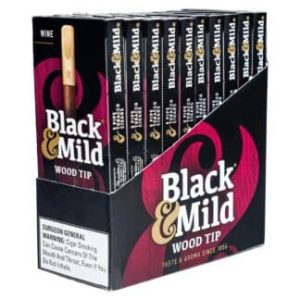 BLACK AND MILD WOOD TIP WINE 5PK 50CT