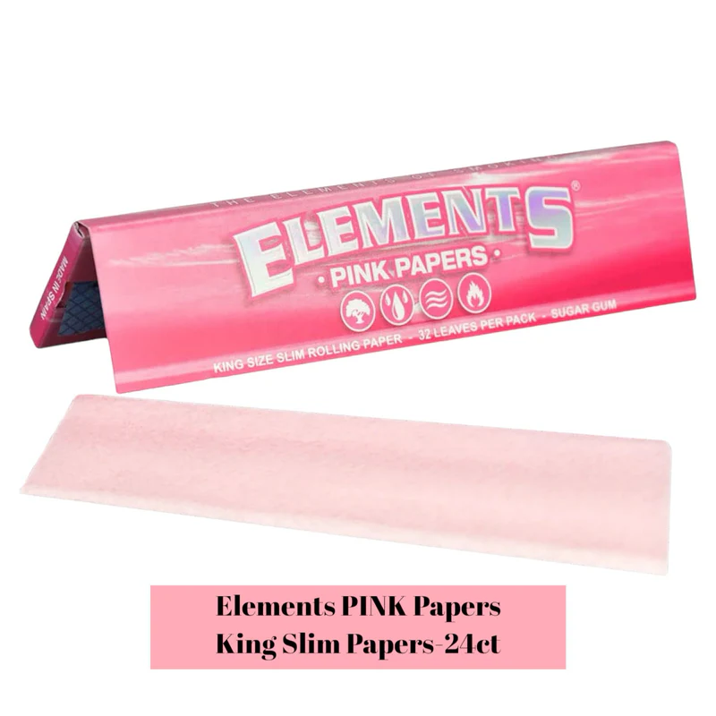 ELEMENTS PINK KING SIZE SLIM  PAPERS 50CT