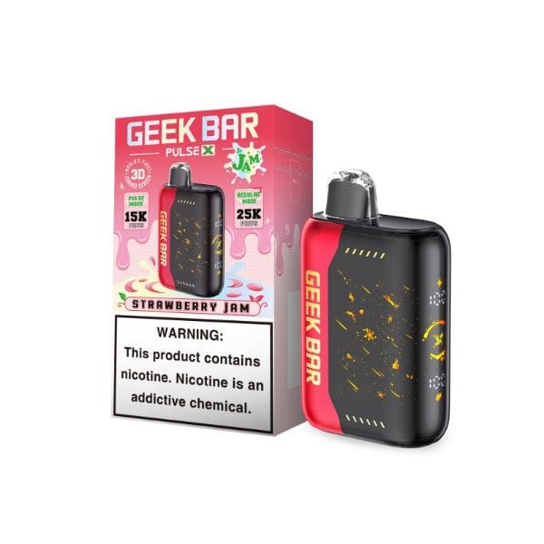 GEEK BAR PULSE X STRAWBERRY JAM 5CT