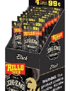 ZIG ZAG RILLO WRAP 4/99 BLACK 15CT