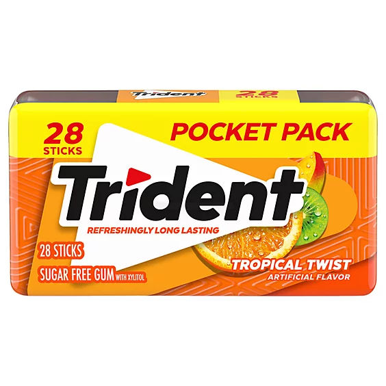 TRIDENT 28 STICK TROPICAL TWIST 6CT