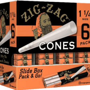 ZIG ZAG PAPER CONES ORANGE 6PK 36CT