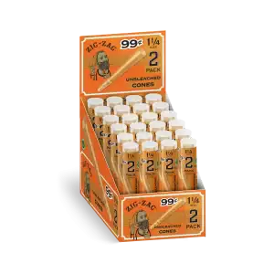 ZIG ZAG PAPER CONES ORANGE 2/99 24CT