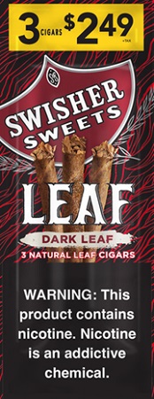SWISHER LEAF 2.49 DARK LEAF 10CT