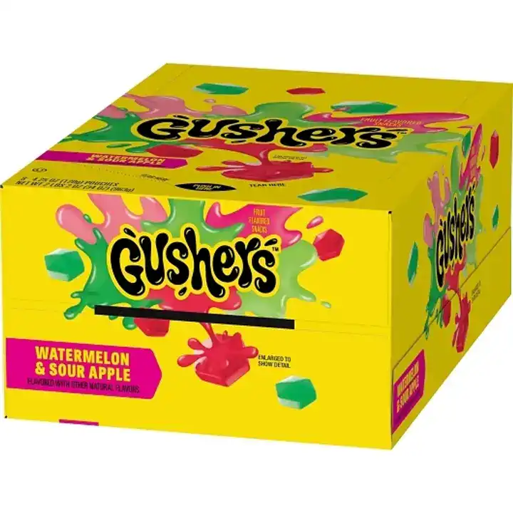 PEG GUSHERS WATERMELON AND SOUR APPLE 8CT NEW
