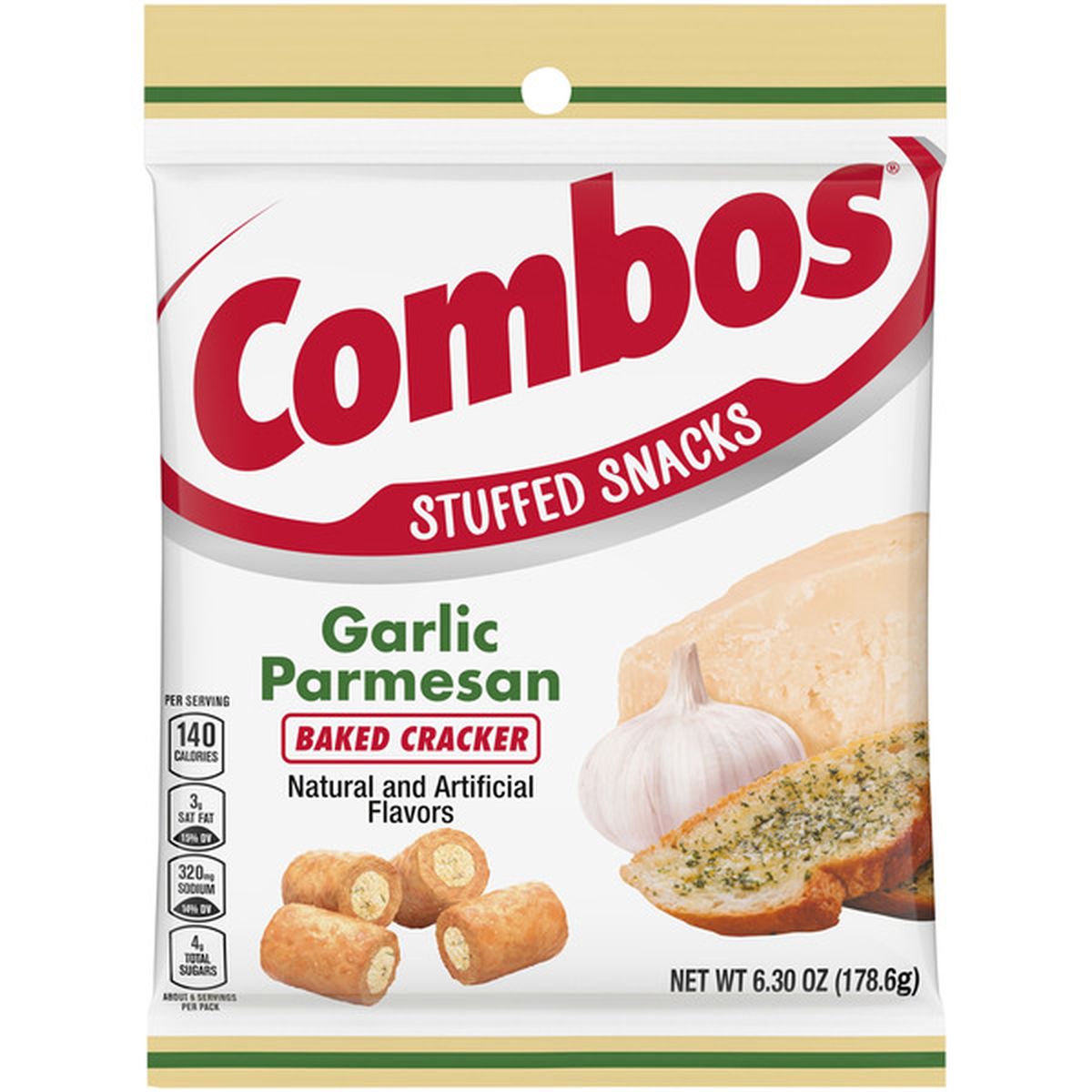 PEG COMBOS GARLIC PARMESAN CRACKER 6.3OZ