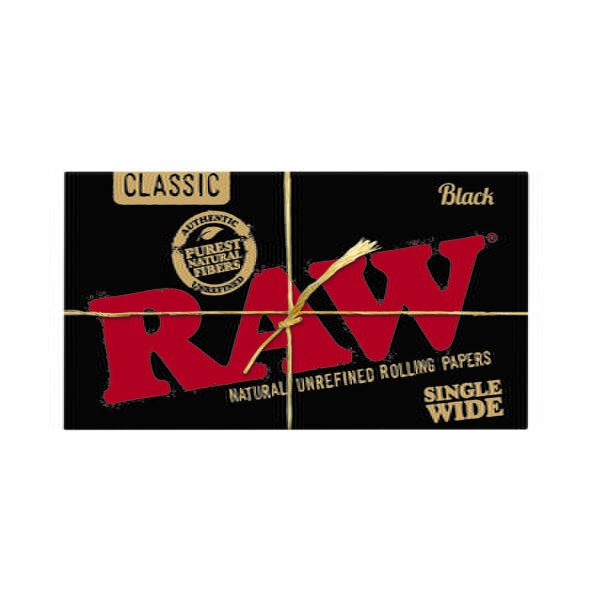 RAW PAPERS BLACK SINGLE WIDE