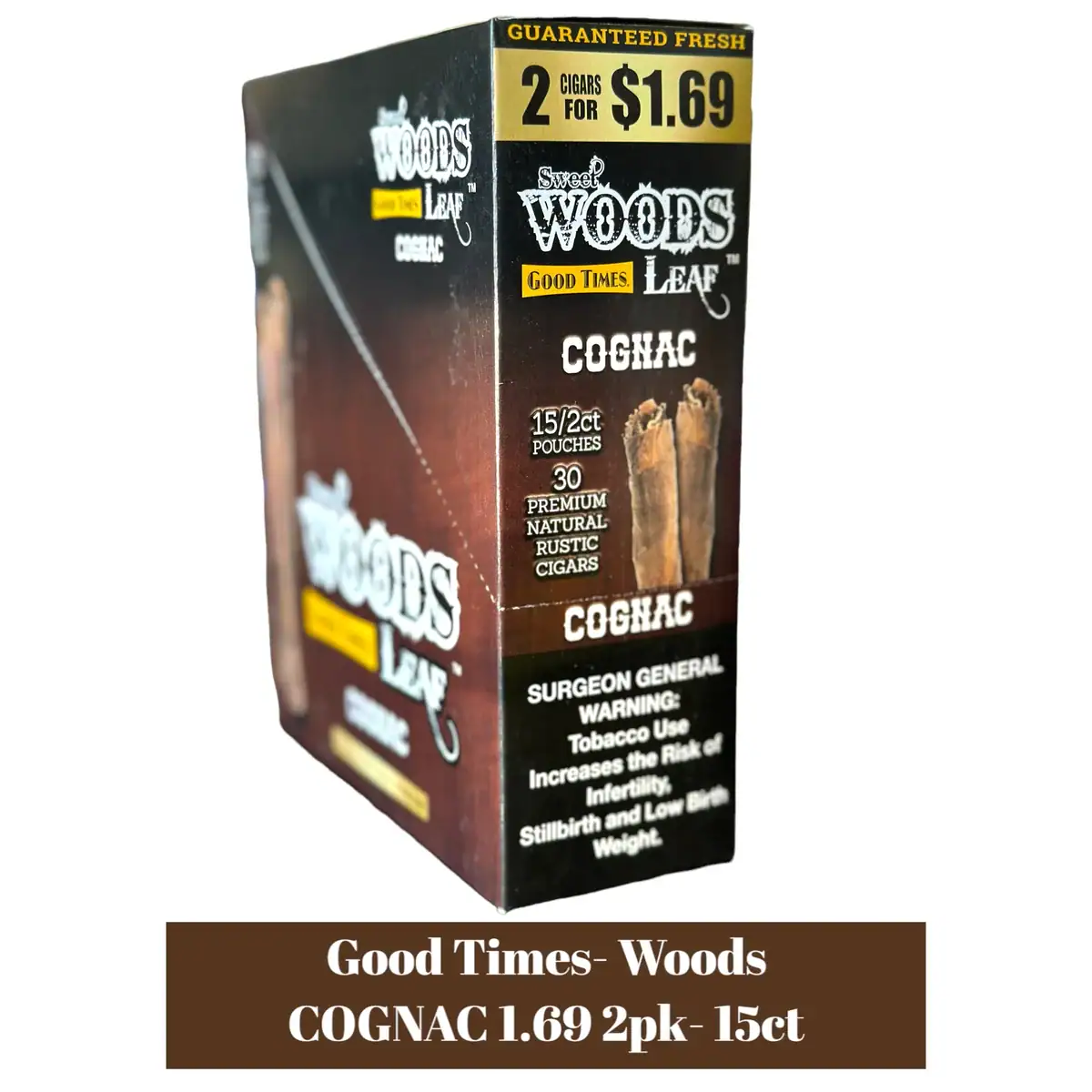 GOOD TIME WOODS 1.69 COGNAC 15CT