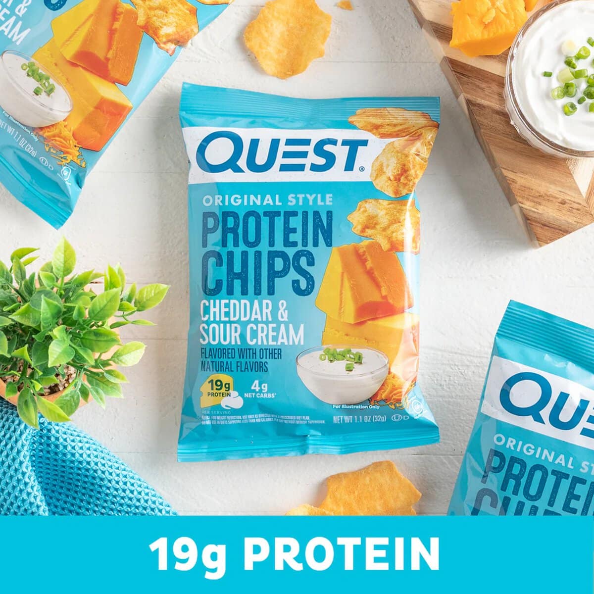 QUEST PROTEIN CHIPS CHED SOUR CREAM 8 CT