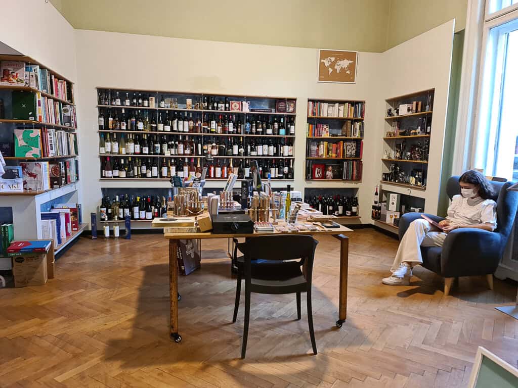 You can relax on a sofa to read a book, have a glass of wine or listen to some music
