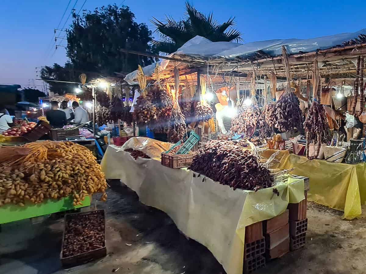 Street vendors selling dates are all around Tunisia