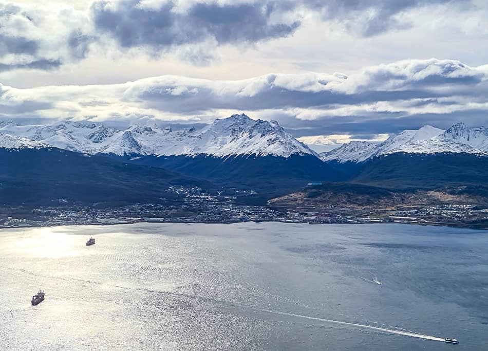 Beagle Channel view  from the plane while getting to Ushuaia