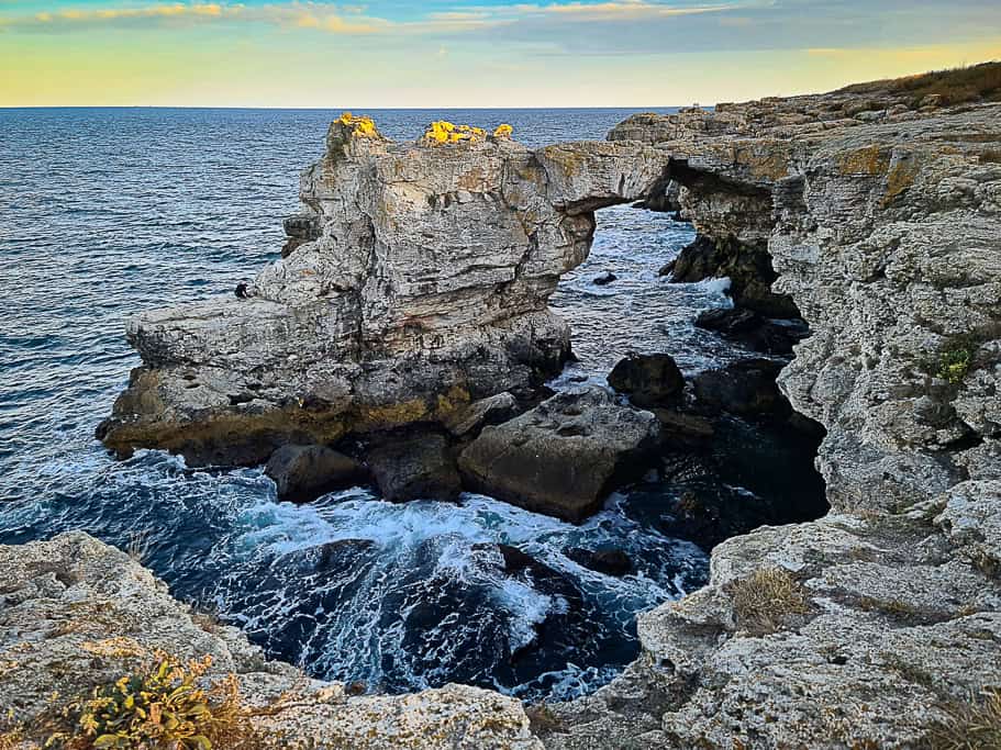 Tyulenovo Cliffs in Bulgaria is a huge natural stone arch.