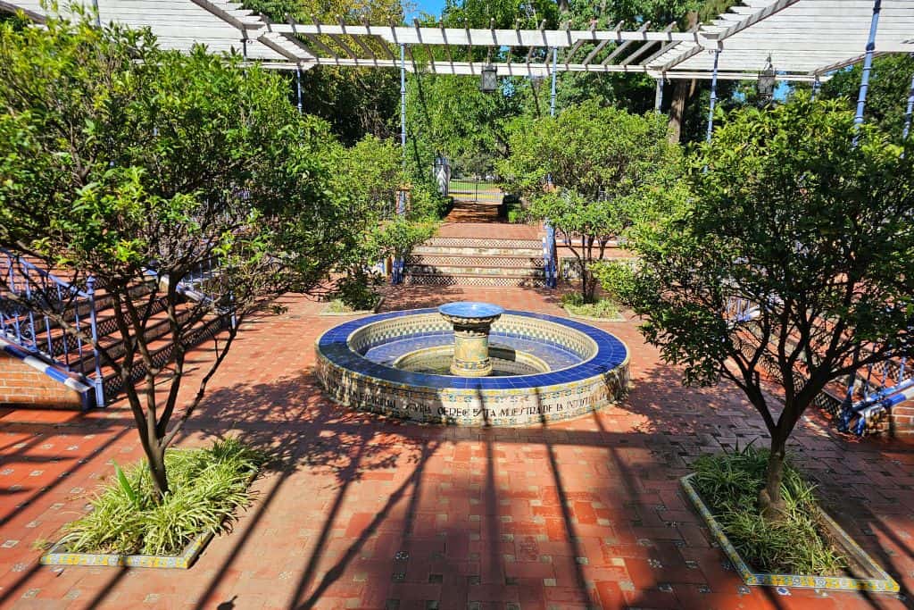 Patio Andaluz in Tres de Febrero Park in Buenos Aires. Visiting the Park is one of the best things to do in Buenos Aires on a weekend.