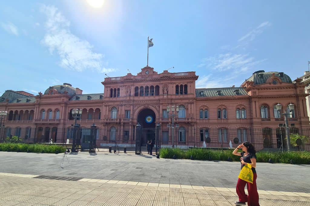 Casa Rosada at Plaza de Mayo is the seat of the Argentine government and the office of the The Argentine president.