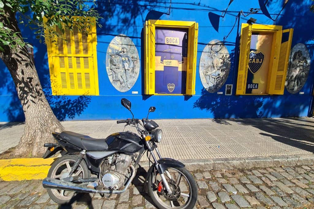 La Boca Juniors football team fan club in La Boca neighborhood in Buenos Aires