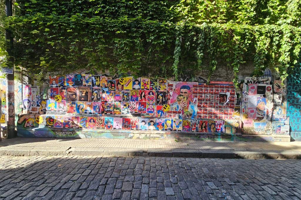 A colorful mural in Palermo Soho Buenos Aires. The neighborhood is known for its street art and is one of the favourite places to visit