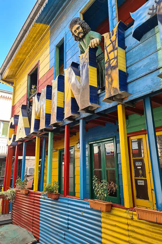 The colorful houses in Caminito street in La Boca are a fun thing to see in Buenos Aires