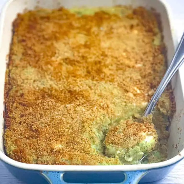 Pesto Mashed Potatoes Au Gratin