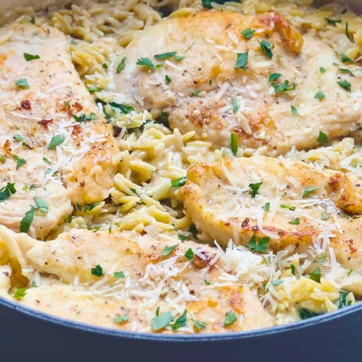 Creamy Lemon Chicken Orzo Pasta