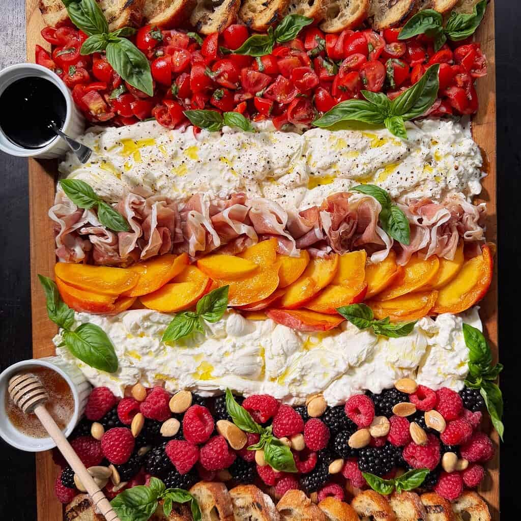 Summer Burrata Board with Fresh Seasonal Pairings