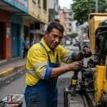 Reparación de maquinaria pesada en obra civil, técnico especializado en mantenimiento y reparación de equipos constructivos en Venezuela.