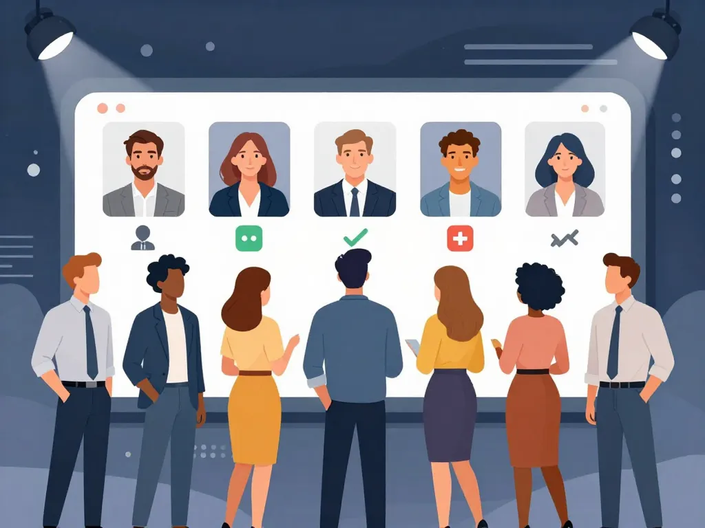prorole illustration groupe acteurs digital profil professionnel