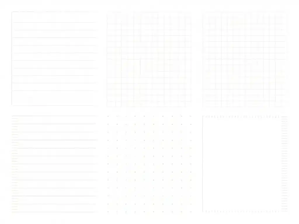 Personnalisation feuille blanche PDF lignes carreaux