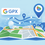 illustration gpx google map connexion partage