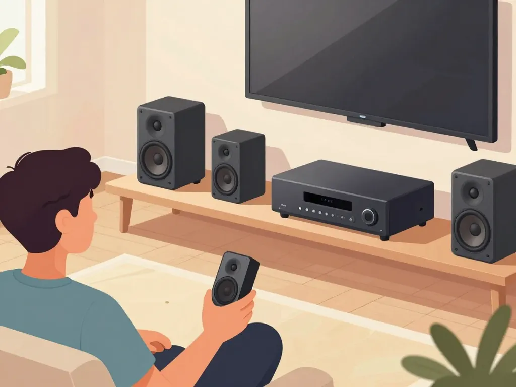 installation home cinema 7.1 sans fil mise en place salon