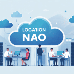 location nao entreprise ressources informatiques cloud illustration