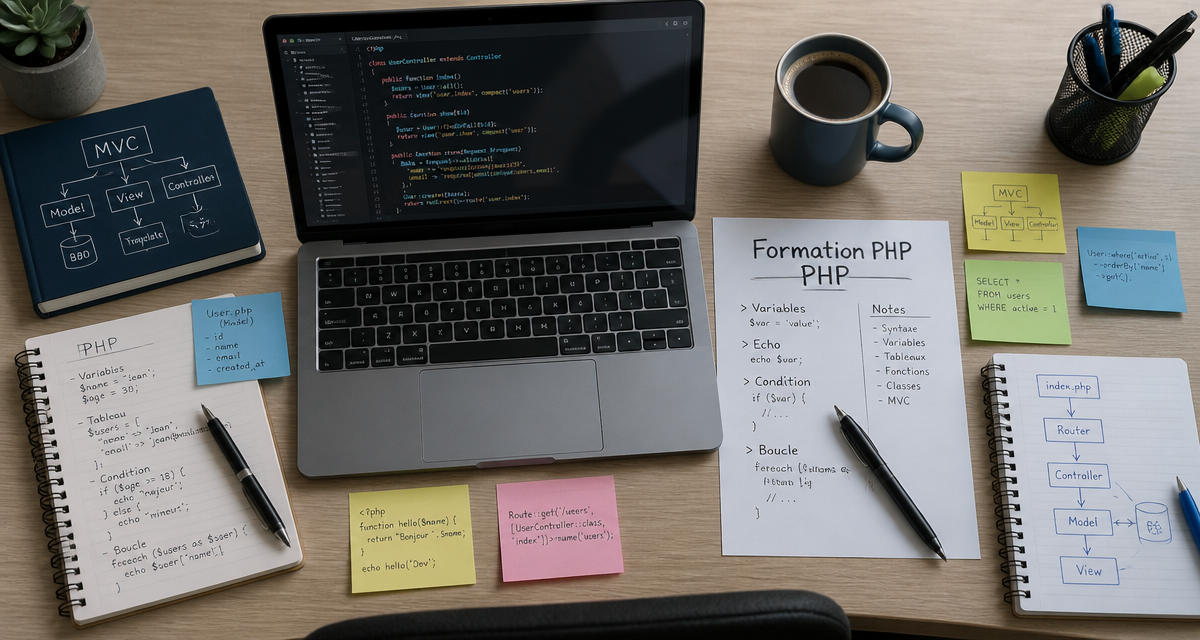 formation en php bureau développeur code