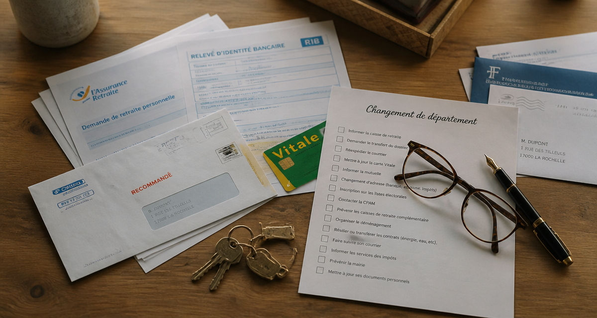 Retraite changement de département bureau papiers