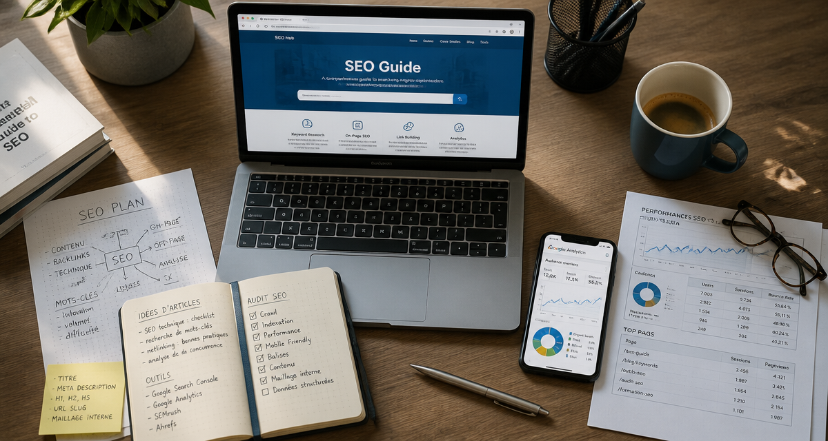 SEO guide flat-lay bureau