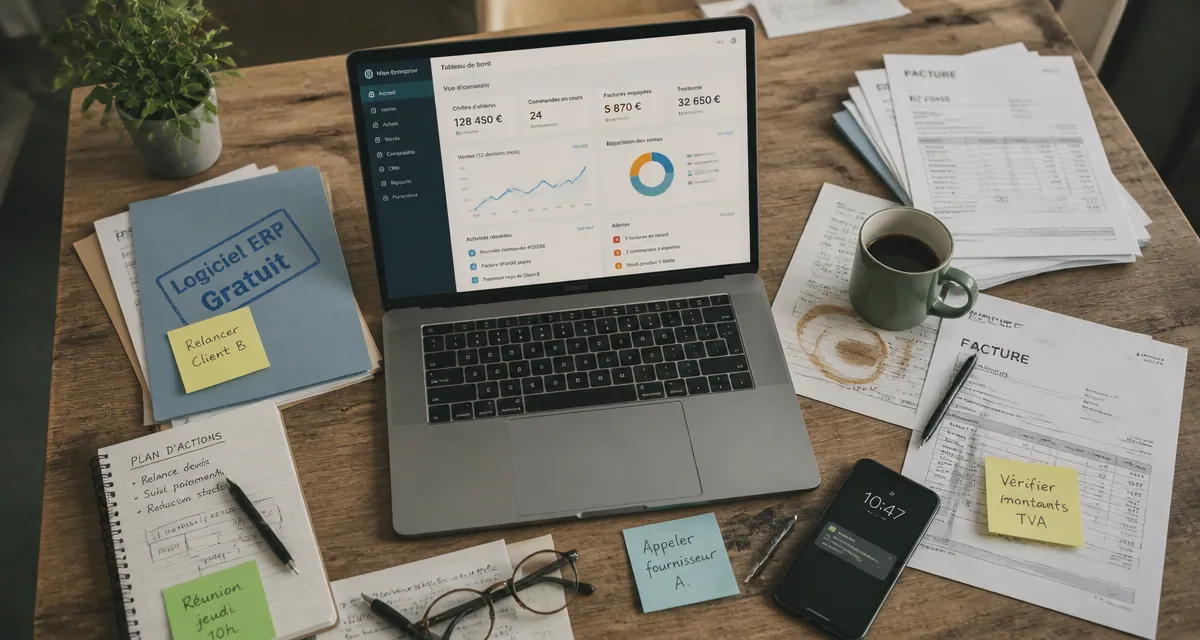 logiciel erp gratuit sur bureau pme