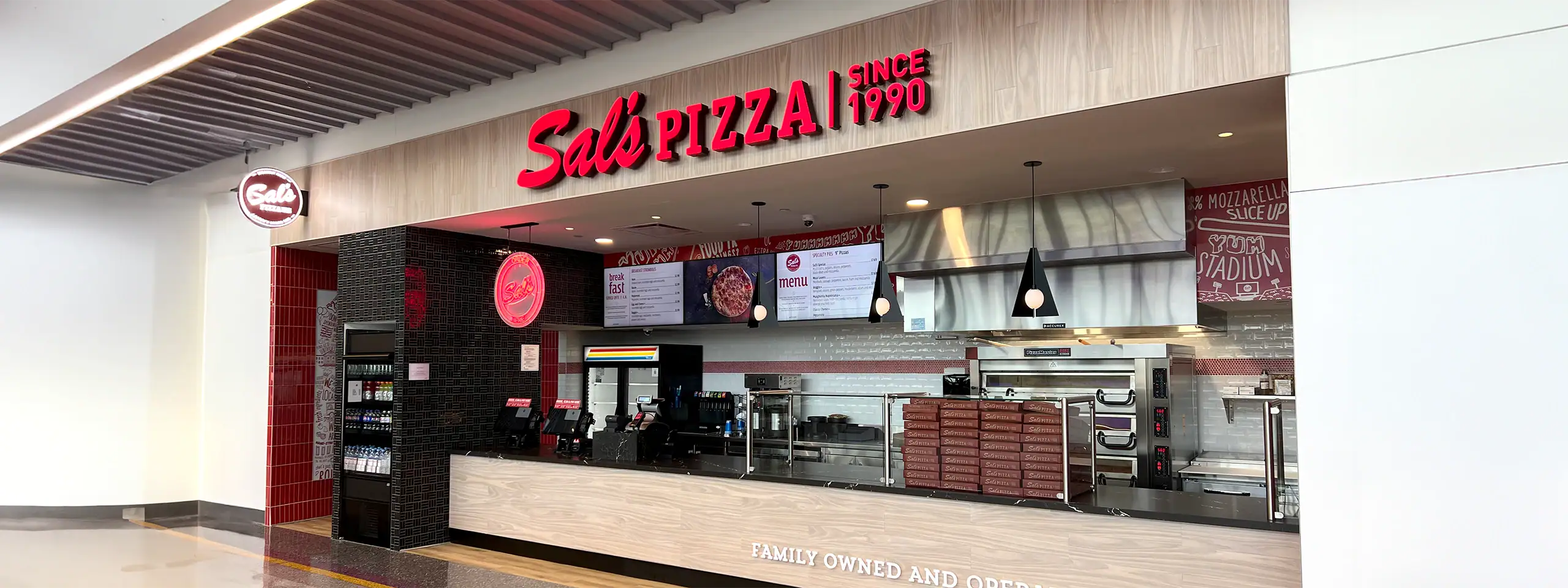 Sal's Pizza at Boston Logan International Airport (View from front)