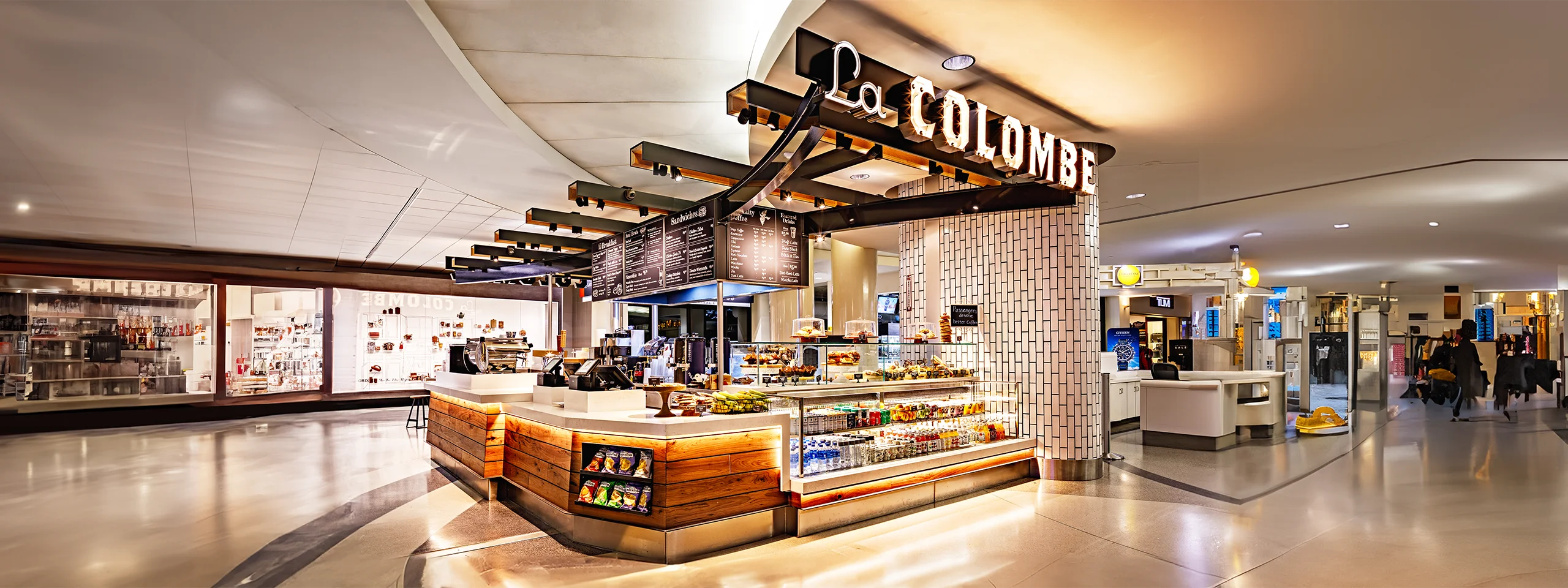 La Colombe Coffee Roasters at Philadelphia International Airport (View from side)