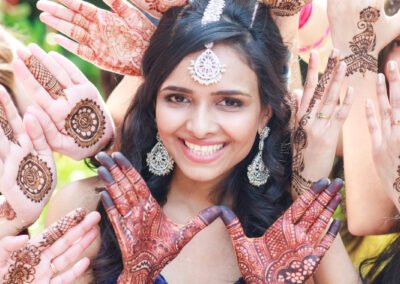 cinecrown-indian-wedding-photographer-bride-henna-many-hands-vizcaya