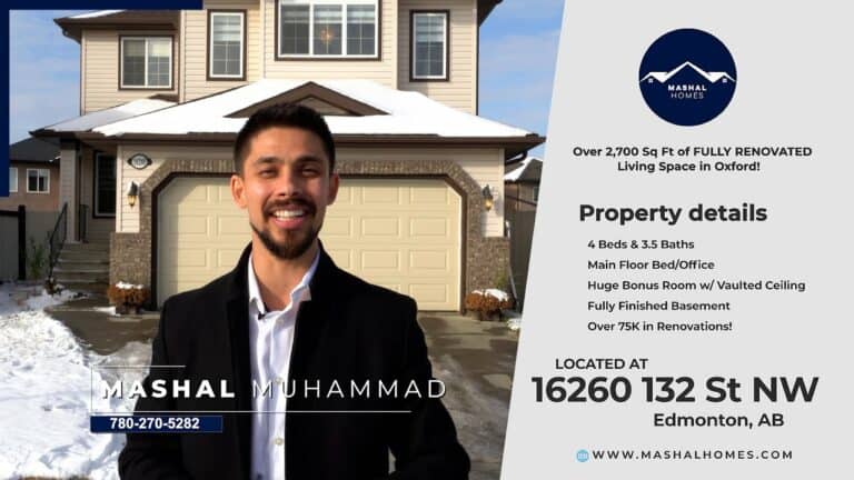 Beautiful renovated Edmonton home with spacious interior by Mashal Homes.