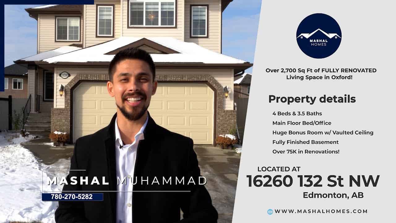 Beautiful renovated Edmonton home with spacious interior by Mashal Homes.