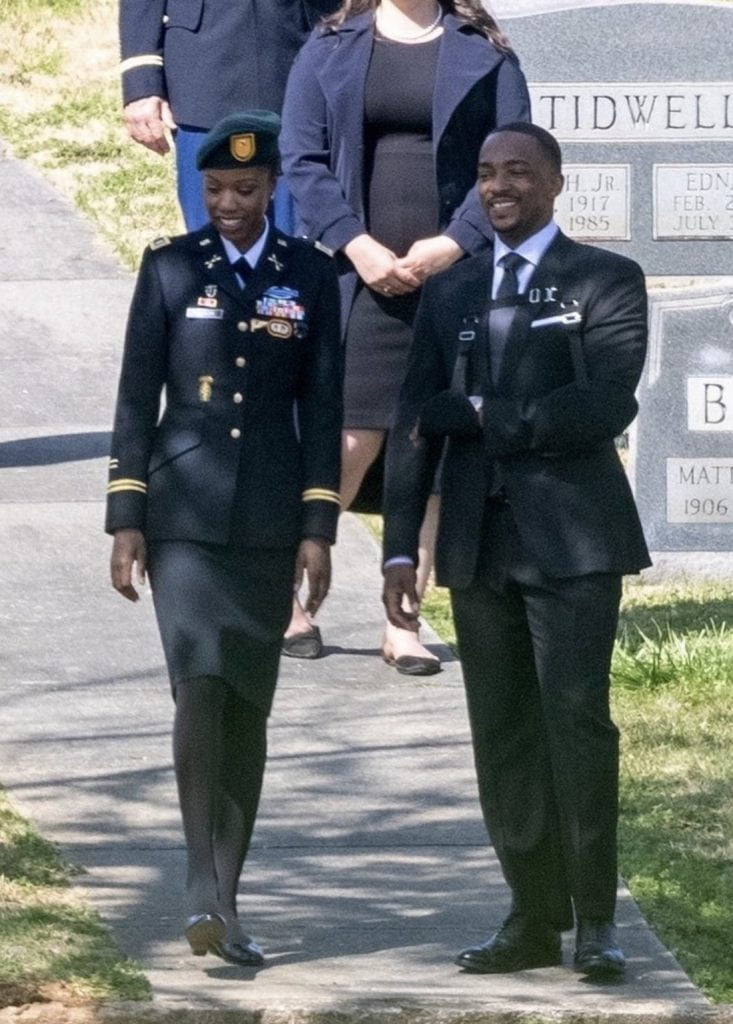 Liv Tyler and Anthony Mackie On The Set Of Captain America: New World Order