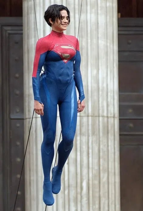 The Flash Sasha Calle As Supergirl Spotted In The City