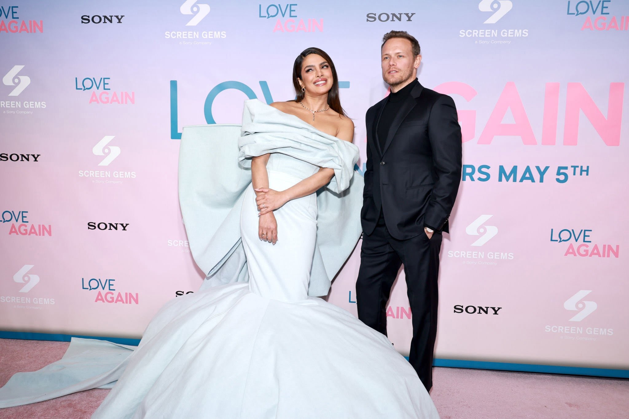 Priyanka Chopra Jonas And Sam Heughan Attend The New York Premiere Of 'Love Again'