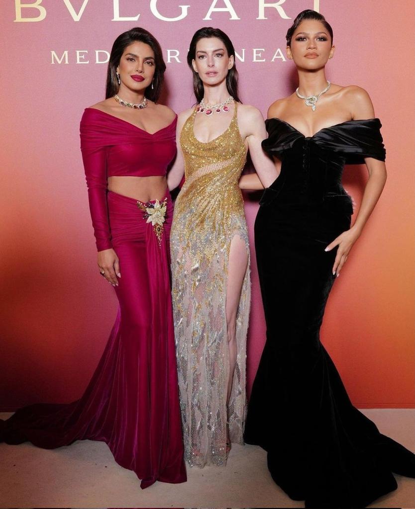 Anne Hathaway, Zendaya, and BLACKPINK's Lisa at Bulgari’s Mediterranean Event in Venice