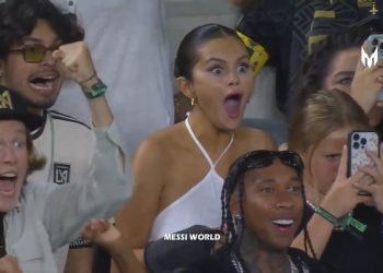 Selena Gomez's Reaction to Messi's Near Goal at LAFC vs. Inter Miami Match