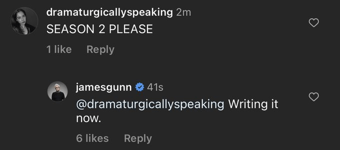 James Gunn Resumes Writing for 'Peacemaker' Season 2