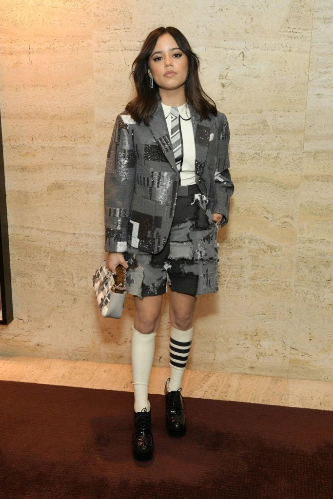 Jenna Ortega's Preppy Chic Look at Thom Browne's 20th Anniversary Dinner in New York City