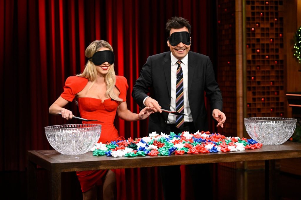Sydney Sweeney Appears on The Tonight Show Starring Jimmy Fallon to Promote 'Anyone But You'