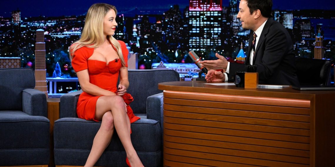 Sydney Sweeney Appears on The Tonight Show Starring Jimmy Fallon to Promote 'Anyone But You'