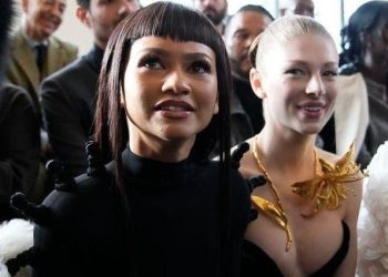 Zendaya and Hunter Schafer Reunite at the Schiaparelli Haute Couture SS24 Show
